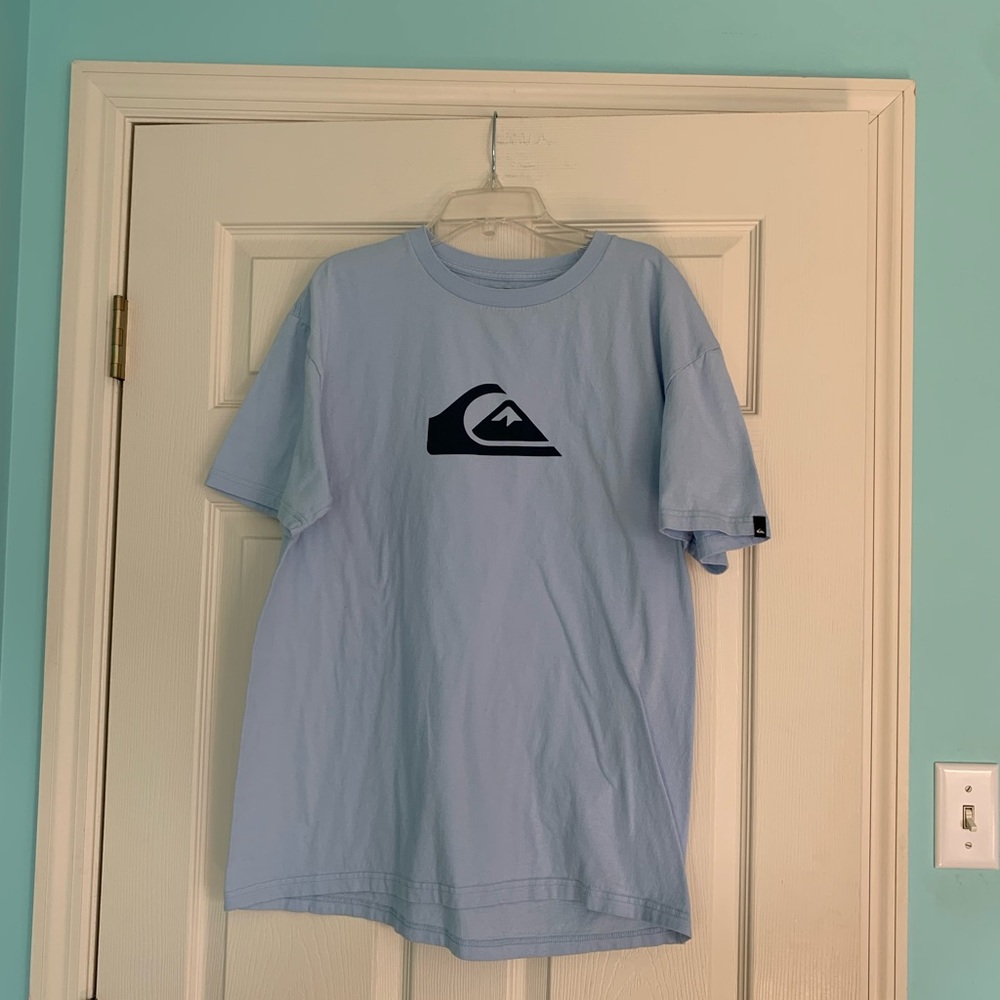 Mens Quiksilver T-Shirt / Light Blue / Large